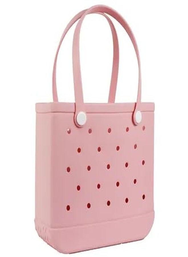 Cazuela Women's Stylish Waterproof Bags Fashion Tote EVA Silicone Beach Bag Candy Color Bag (Pink) - Image 1